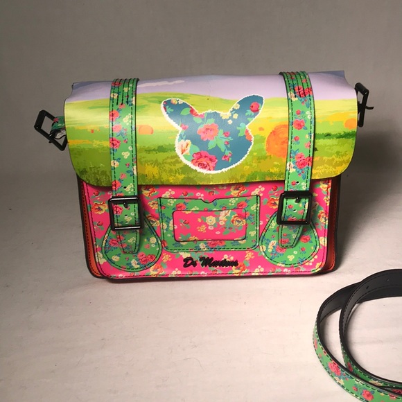 Dr. Martens Handbags - RARE Dr. Martens Floral Crossbody Leather Bag